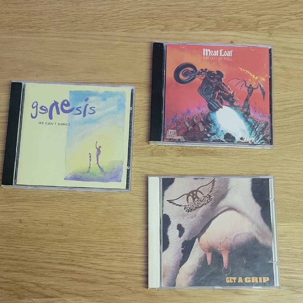 Aerosmith, Meatloaf, Genesis CD's